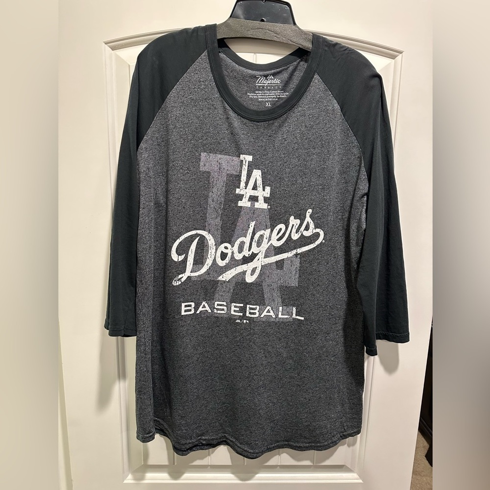 Dodgers black shirt from the Dodgers store in city walk (Hollywood) 3/4 sleeve.